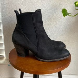 Paul Green Jules Black Suede Leather Chelsea Ankle Boots